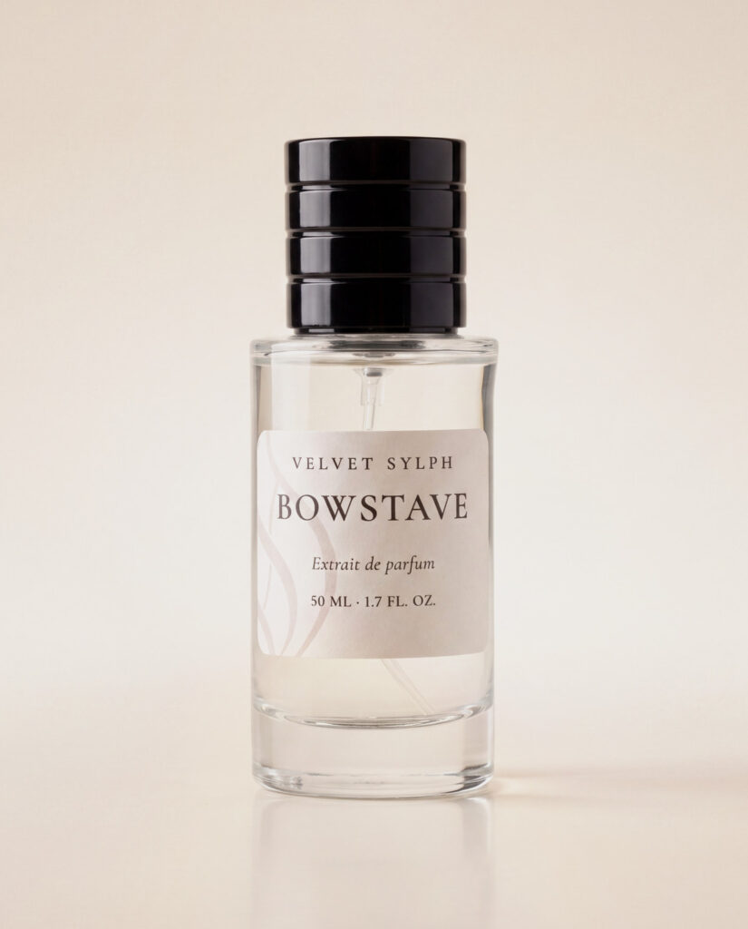 Bowstave Extrait de Parfum woody artisan fragrance bottle by Velvet Sylph