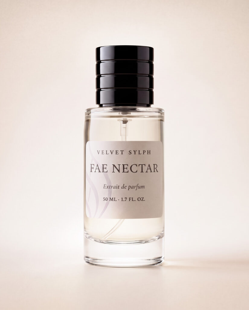 Fae Nectar Extrait de Parfum sweet floral artisan perfume bottle by Velvet Sylph