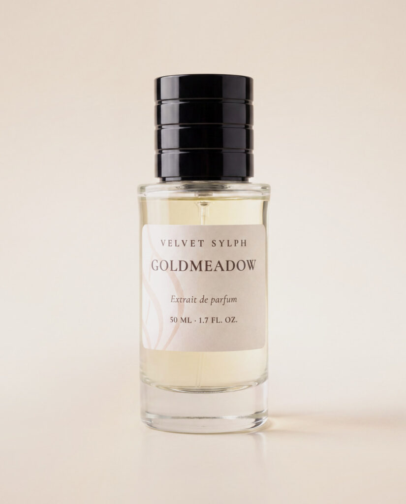 Goldmeadow Extrait de Parfum artisan fragrance bottle by Velvet Sylph