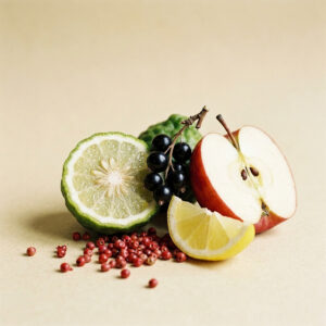 Bergamot, Blackcurrant, Apple, Lemon, Pink Pepper &mdash; the opening of Hearthfruit.