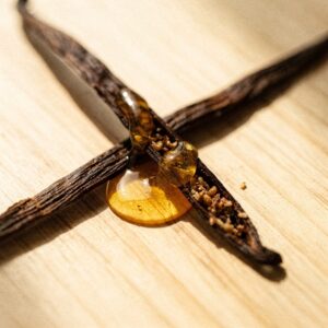 Vanilla, Amber, Cedar &mdash; the dry-down of Honeybee.