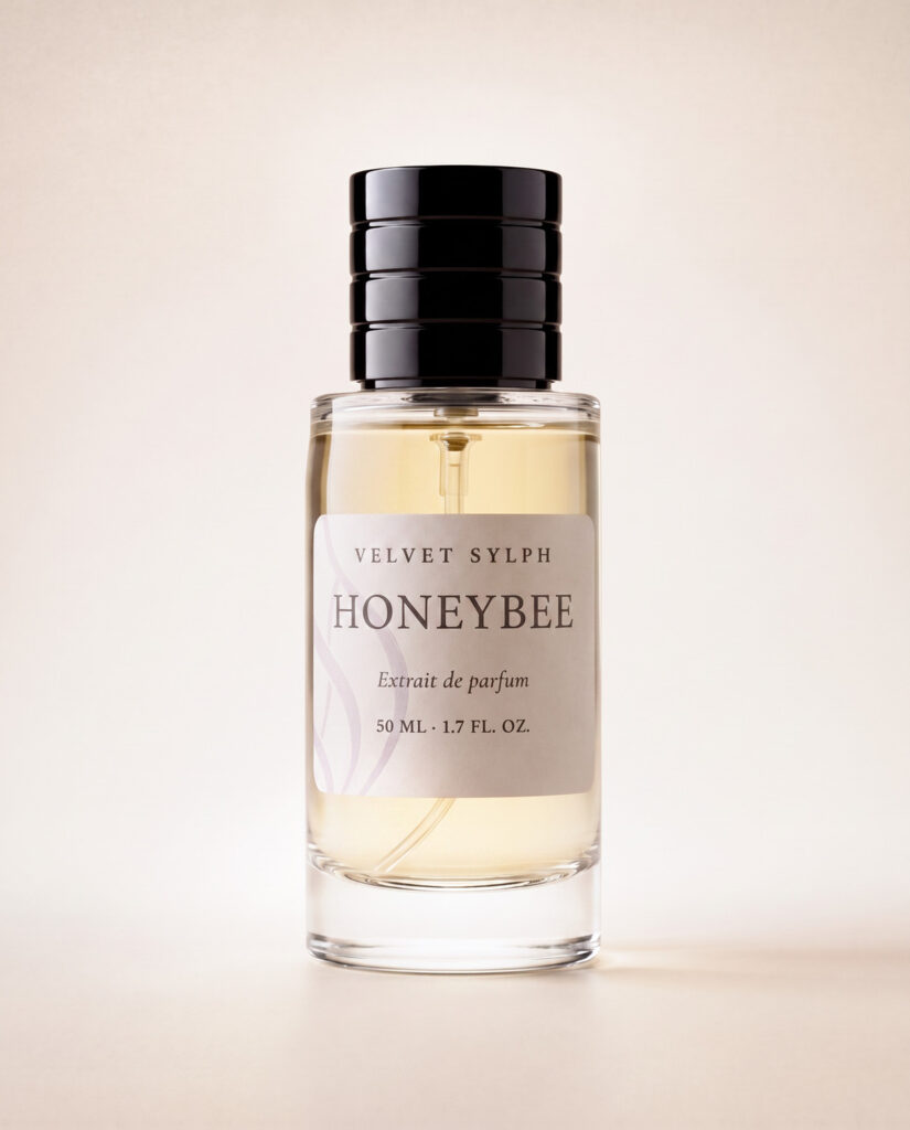 Honeybee Extrait de Parfum handcrafted sweet honey fragrance bottle by Velvet Sylph