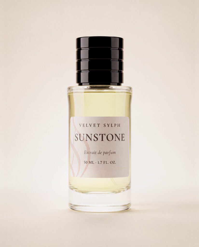 Sunstone Extrait de Parfum radiant citrus amber perfume bottle by Velvet Sylph