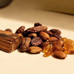 Praline, Musk, Ambroxan, Guaiac Wood, Tonka, Candied Almond &mdash; the dry-down of Vanwood.