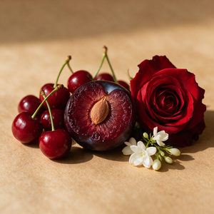 Sour Cherry, Plum, Turkish Rose, Jasmine Sambac, the heart of Morello.
